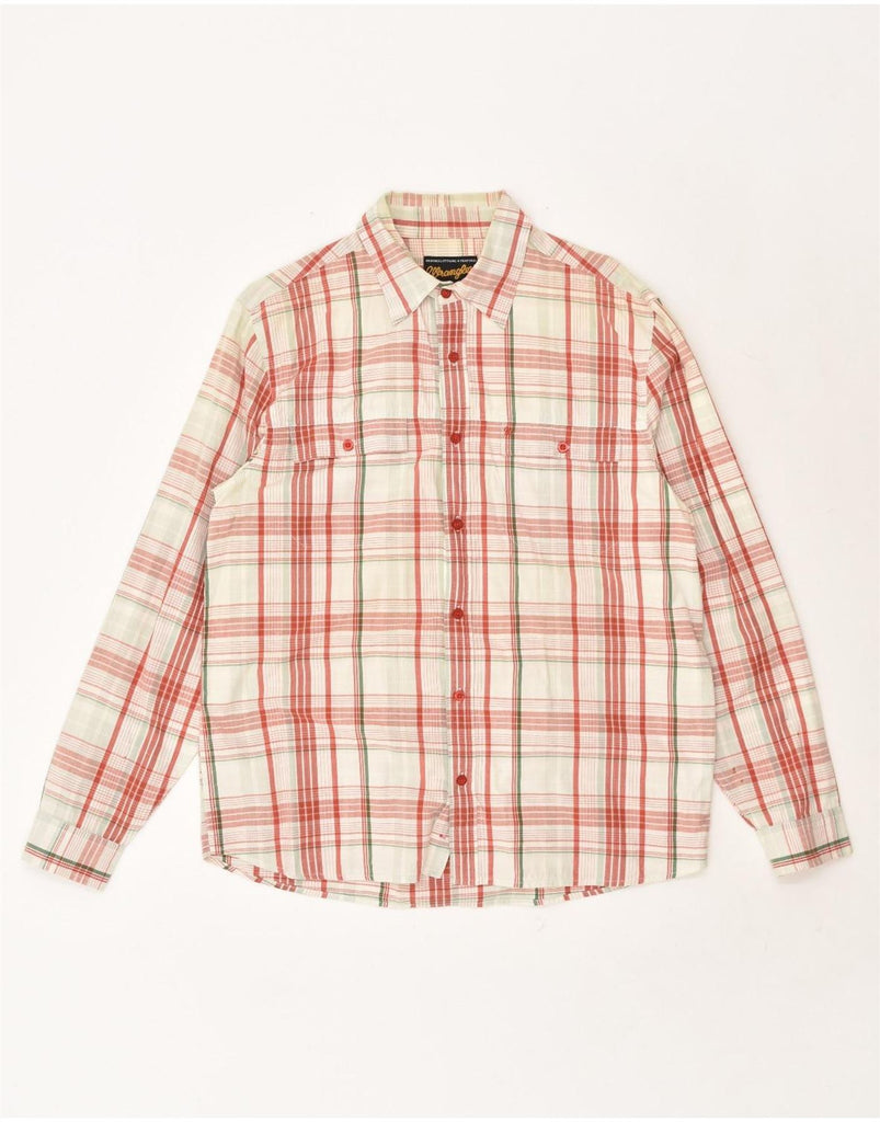 WRANGLER Mens Shirt Medium Red Check Cotton | Vintage Wrangler | Thrift | Second-Hand Wrangler | Used Clothing | Messina Hembry 