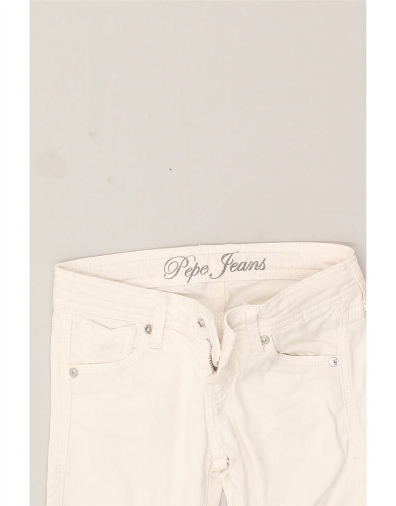 PEPE JEANS Girls Slim Jeans 5-6 Years W22 L21  White Cotton | Vintage PEPE Jeans | Thrift | Second-Hand PEPE Jeans | Used Clothing | Messina Hembry 