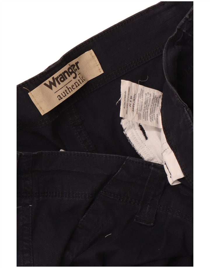 Wrangler Mens Straight Cargo Trousers W38 L32 Navy Blue Cotton