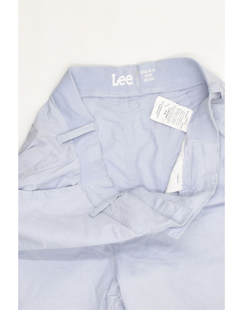 LEE Womens Mid Rise Regular Fit Cargo Shorts US 12 Large W32  Blue Cotton | Vintage Lee | Thrift | Second-Hand Lee | Used Clothing | Messina Hembry 