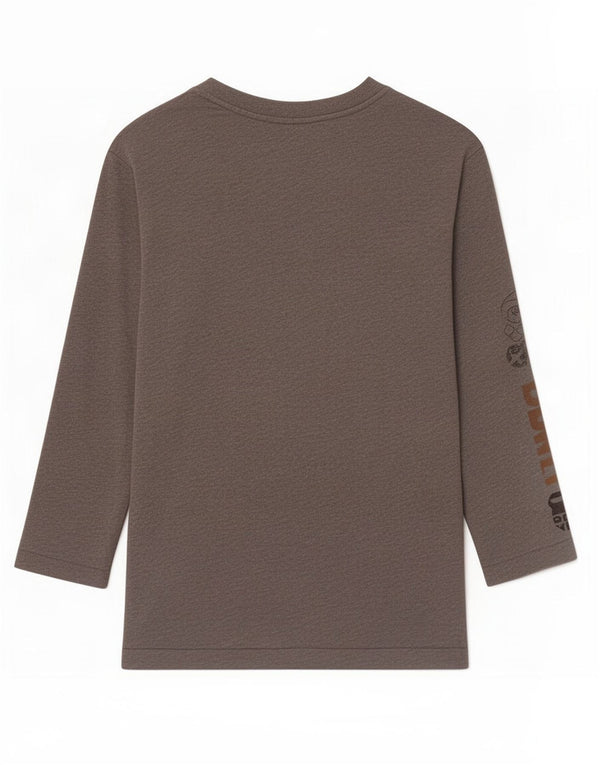 Replay Boys Graphic Top Long Sleeve 3-4 Years Grey Cotton