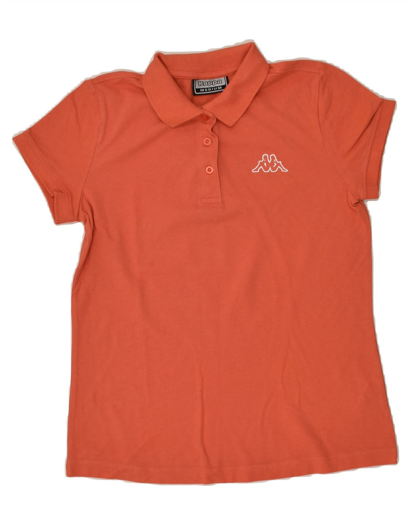 KAPPA Womens Polo Shirt UK 14 Medium Orange Cotton | Vintage Kappa | Thrift | Second-Hand Kappa | Used Clothing | Messina Hembry 