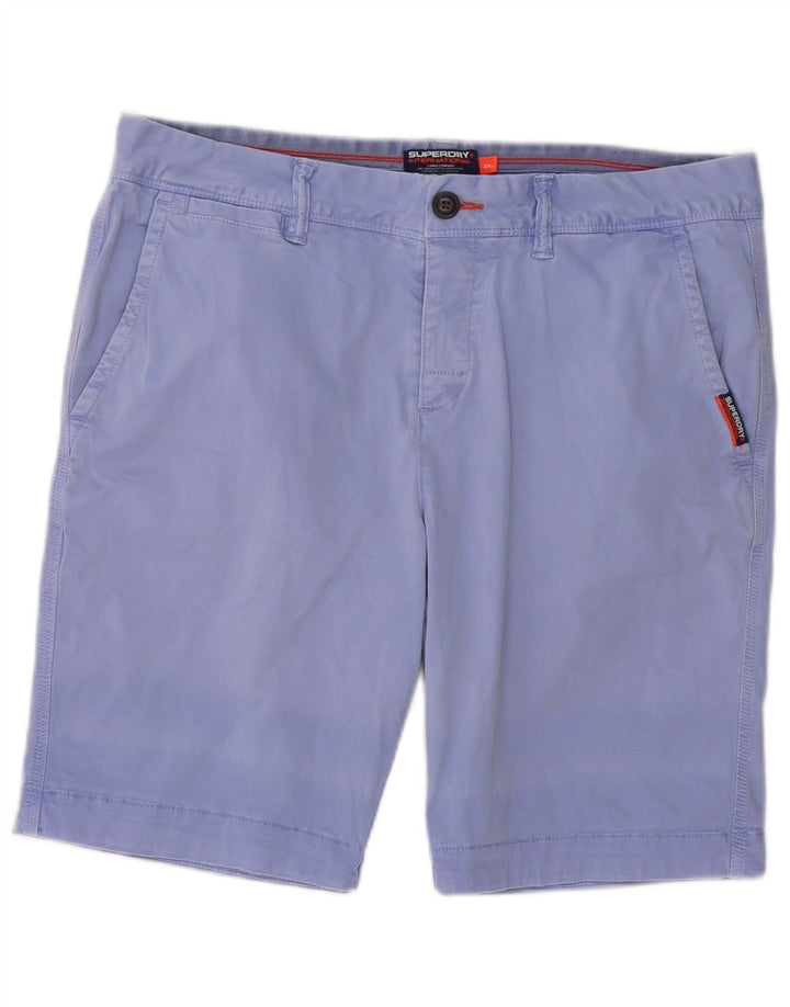 Superdry Mens Chino Shorts W34 Large Purple Cotton