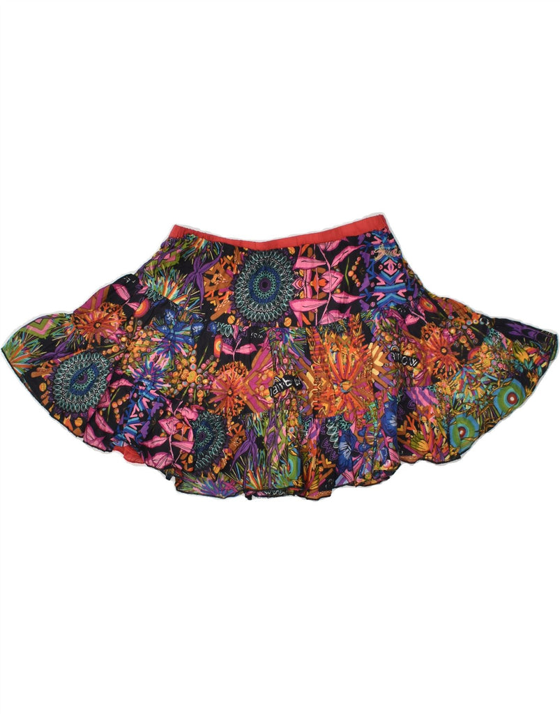 DESIGUAL Girls A-Line Skirt 13-14 Years W28  Multicoloured Floral Cotton | Vintage Desigual | Thrift | Second-Hand Desigual | Used Clothing | Messina Hembry 