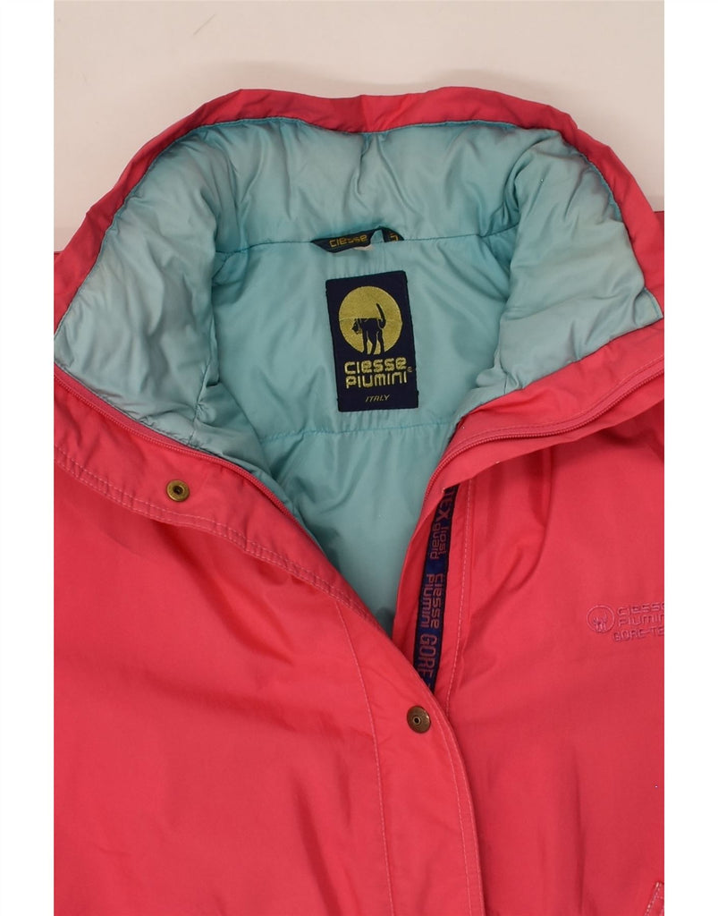 CIESSE PIUMINI Womens Hooded Padded Jacket UK 18 XL Pink Polyester | Vintage Ciesse Piumini | Thrift | Second-Hand Ciesse Piumini | Used Clothing | Messina Hembry 