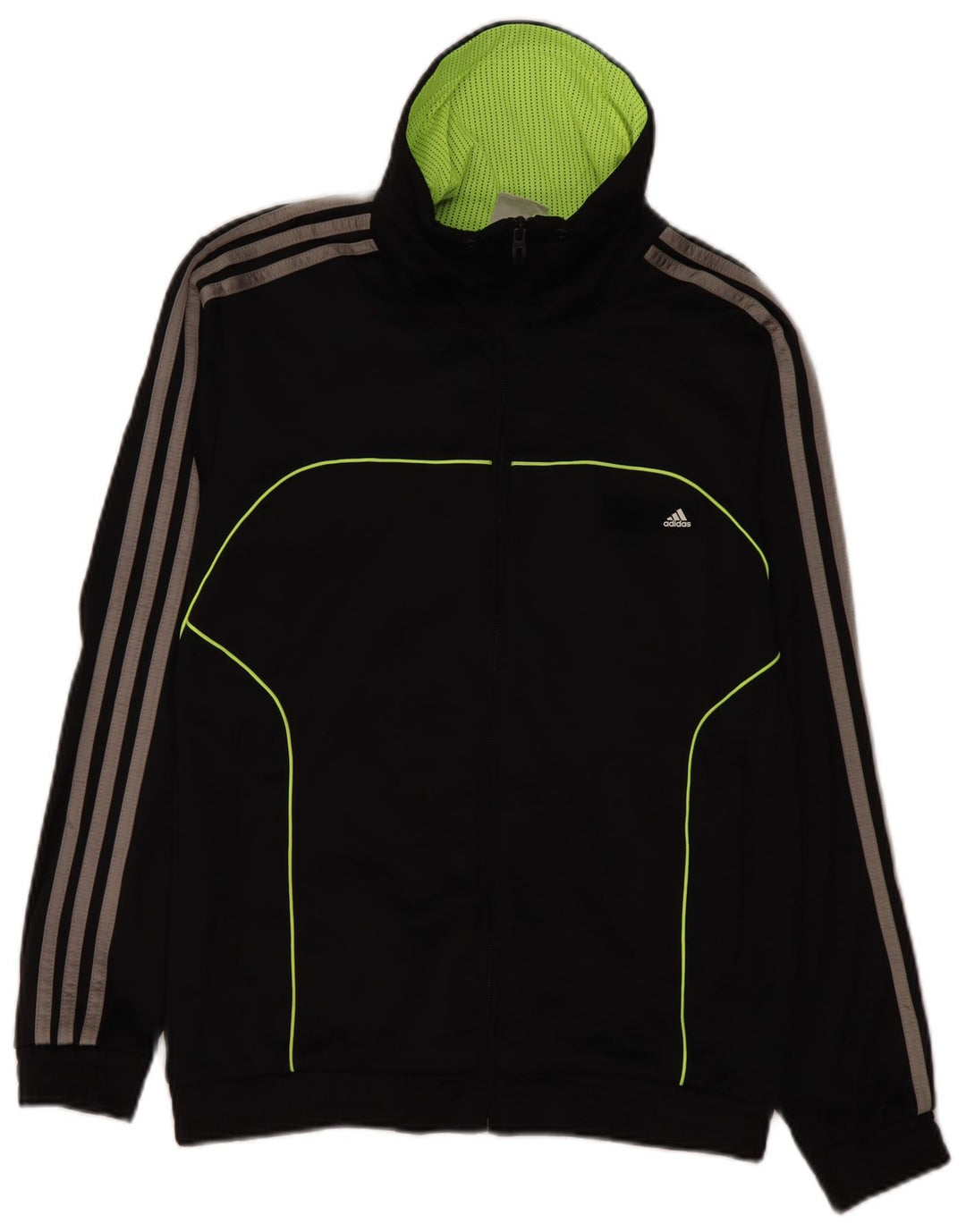 ADIDAS Mens Graphic Tracksuit Top Jacket UK 36/38 Small Black