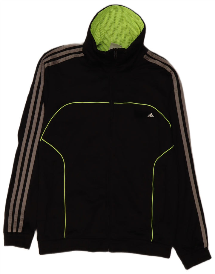 ADIDAS Mens Graphic Tracksuit Top Jacket UK 36/38 Small Black