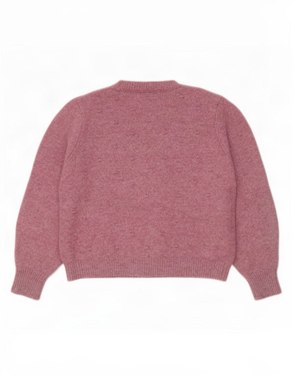 Marks & Spencer Womens Crew Neck Jumper Sweater UK 16 Large Pink Flecked