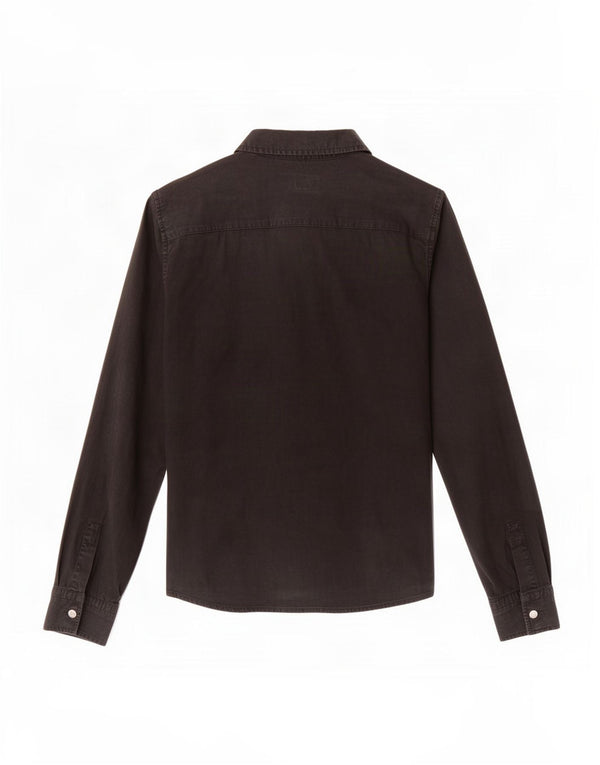 Calvin Klein Jeans Womens Shirt UK 12 Medium Black Cotton