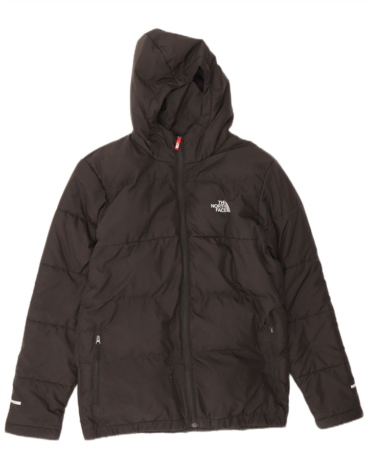 The North Face Boys Hooded Padded Jacket 15-16 Years 2XL Black Polyester