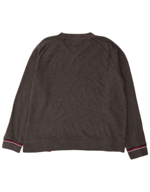 Fila Mens Graphic Sweatshirt Jumper XL Grey Flecked Cotton