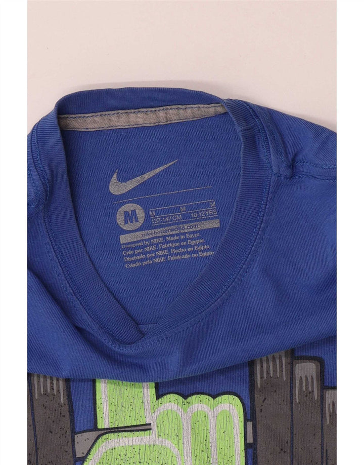 Nike Boys Graphic T-Shirt Top 10-11 Years Medium Blue