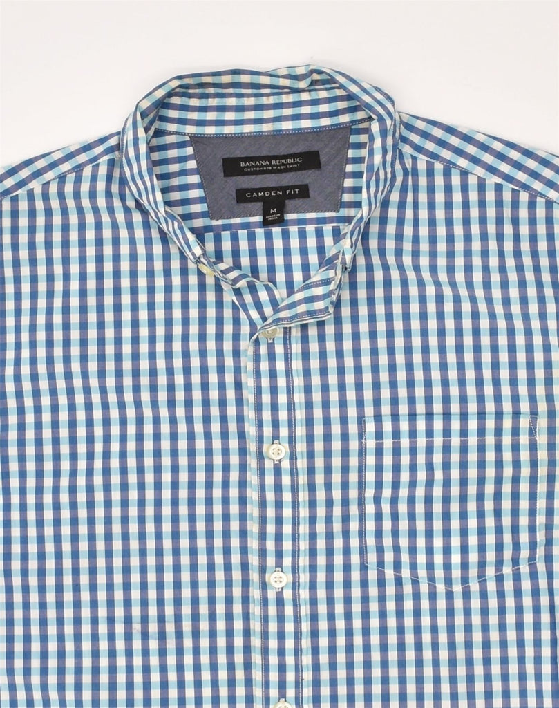 BANANA REPUBLIC Mens Camden Fit Shirt Medium Blue Check Cotton | Vintage Banana Republic | Thrift | Second-Hand Banana Republic | Used Clothing | Messina Hembry 