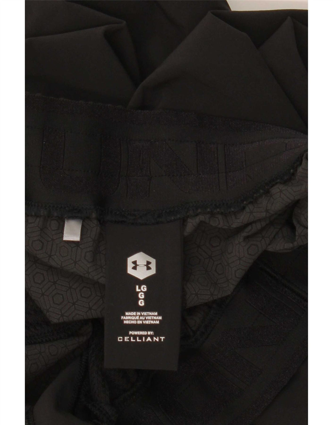 Under Armour Womens Tracksuit Trousers UK 14 Large Black Geometric