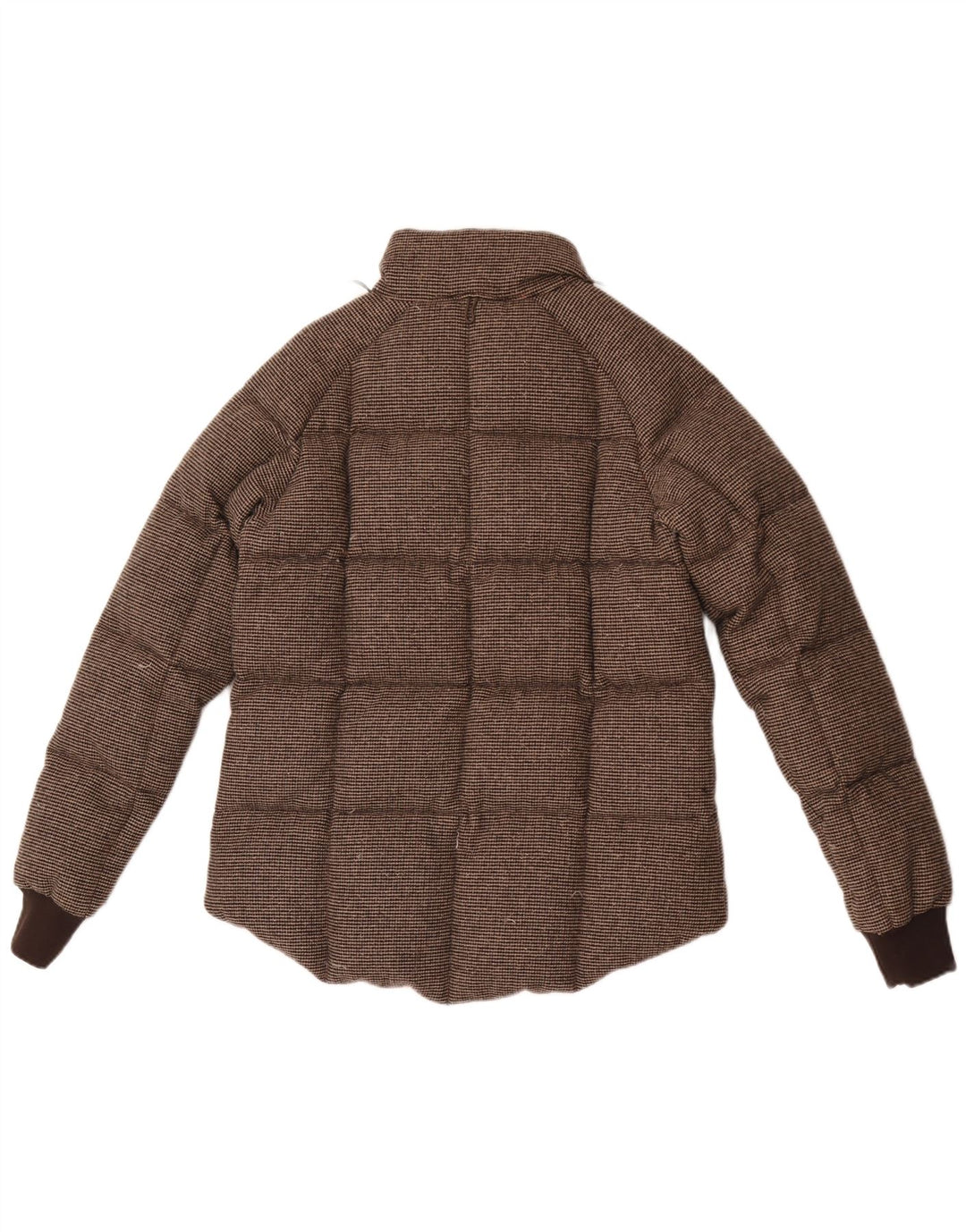 Puffa Womens Padded Jacket UK 12 Medium Brown Check