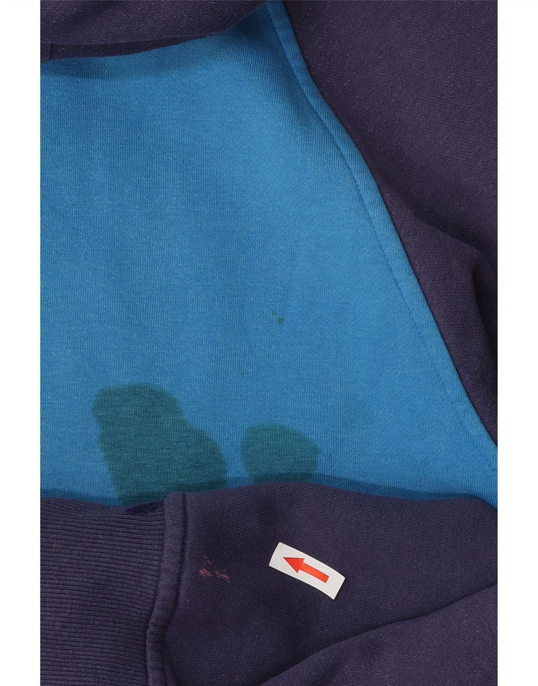 Saltrock Mens Zip Hoodie Sweater Large Blue Colourblock Cotton