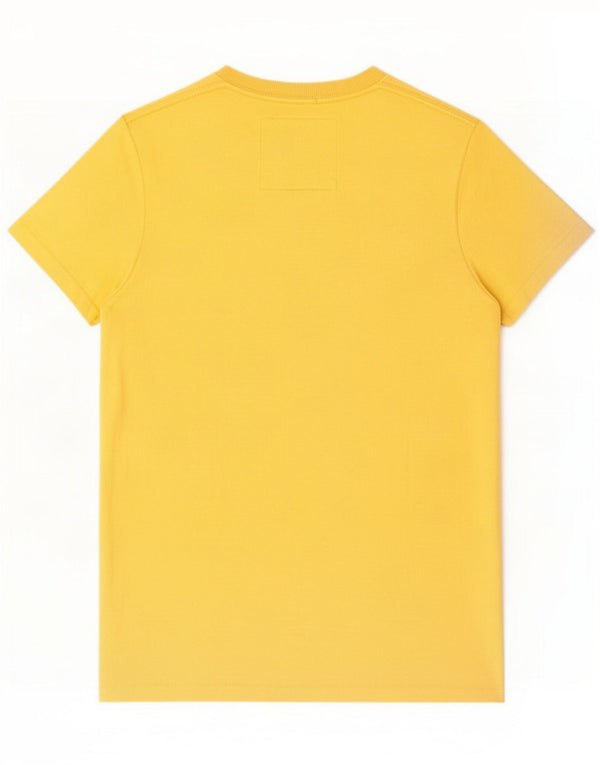 Abercrombie & Fitch Mens Muscle Graphic T-Shirt Top Small Yellow Cotton