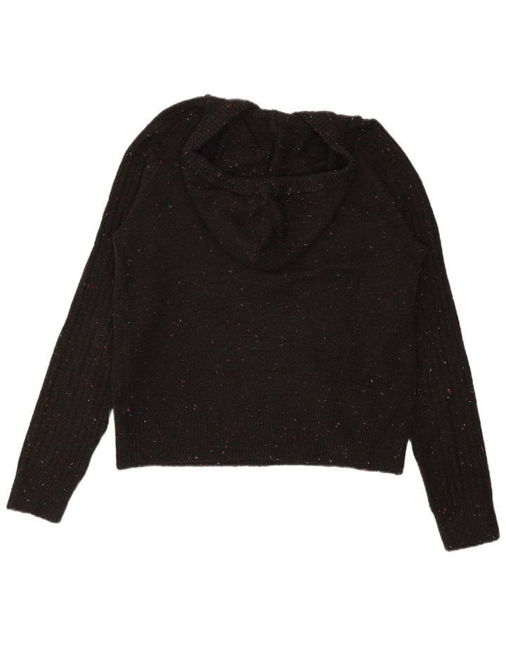 Marks & Spencer Womens Oversized Jumper Sweater UK 6 XS Black Flecked