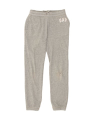 GAP Girls Graphic Tracksuit Trousers Joggers 9-10 Years Large  Grey Cotton