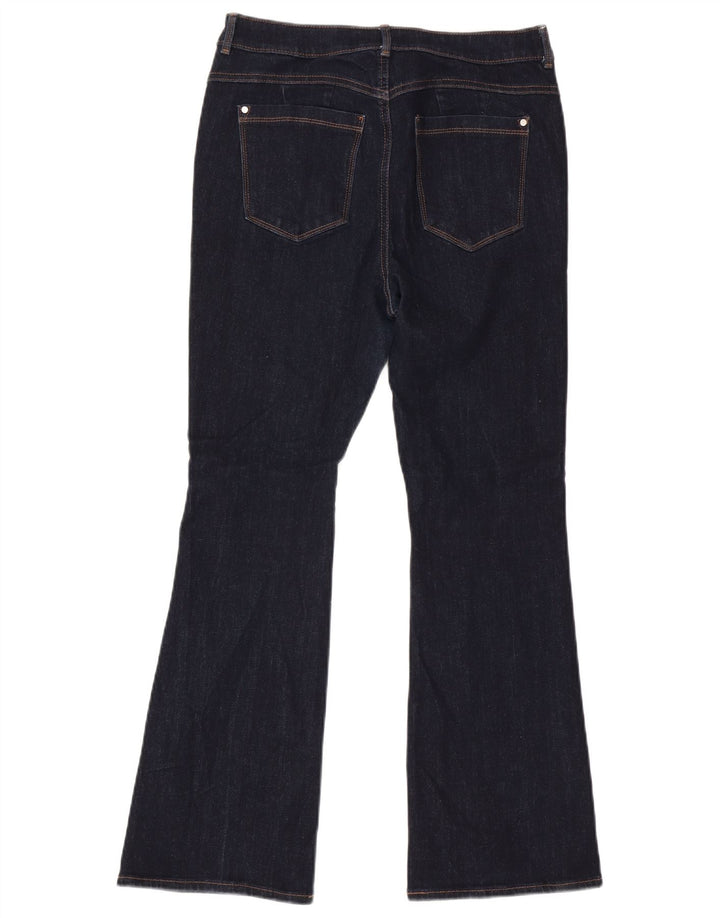 Marks & Spencer Womens Slim Flared Jeans UK 14 Large W32 L29 Navy Blue