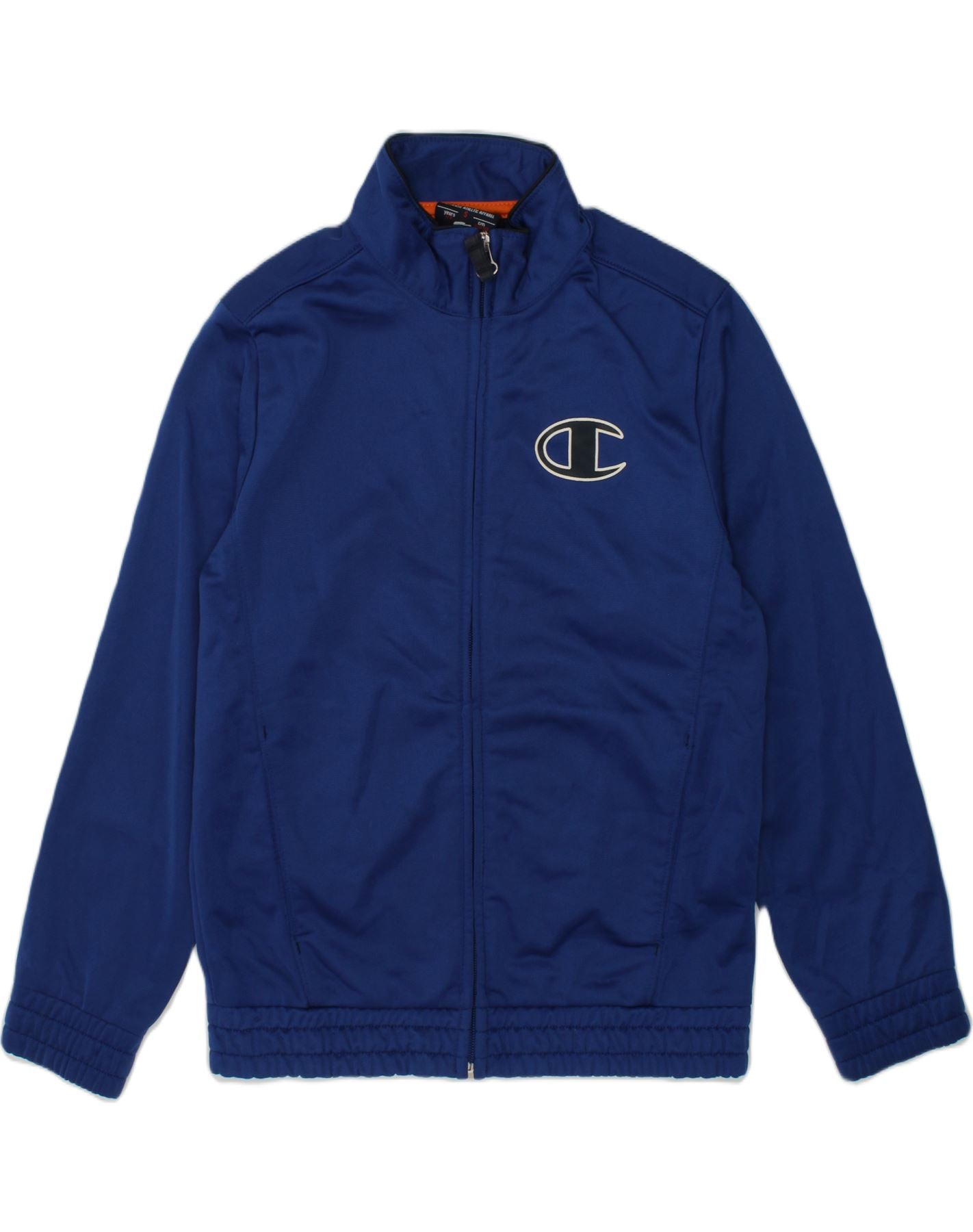 CHAMPION Boys Tracksuit Top Jacket 7 8 Years Small Blue Polyester