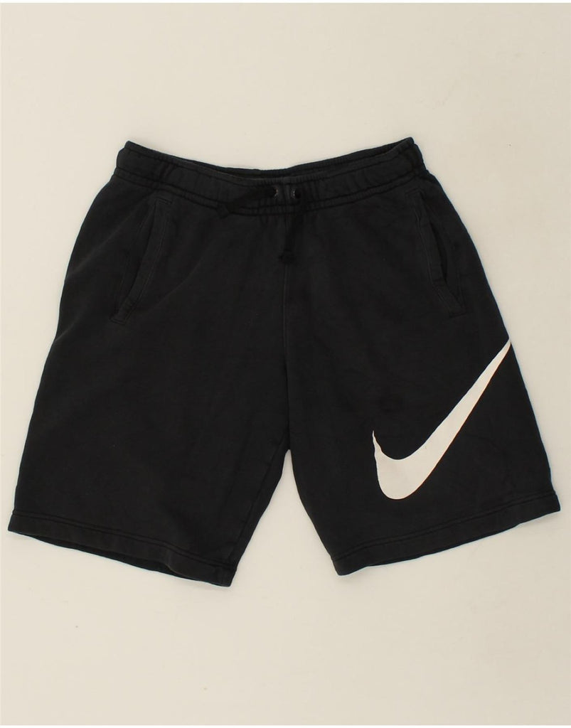 NIKE Mens Graphic Sport Shorts Small Black Cotton Vintage Nike and Second-Hand Nike from Messina Hembry 