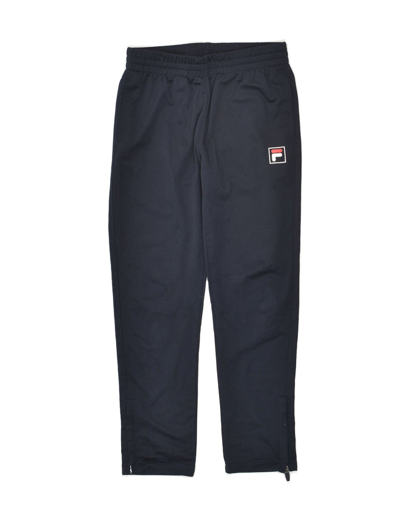 FILA Boys Graphic Tracksuit Trousers 9-10 Years Navy Blue Polyester | Vintage Fila | Thrift | Second-Hand Fila | Used Clothing | Messina Hembry 