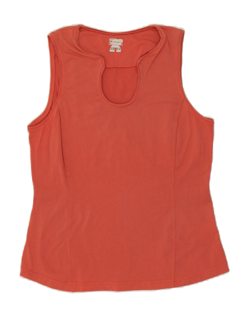 COLUMBIA Womens Vest Top UK 14 Large Orange Nylon | Vintage Columbia | Thrift | Second-Hand Columbia | Used Clothing | Messina Hembry 
