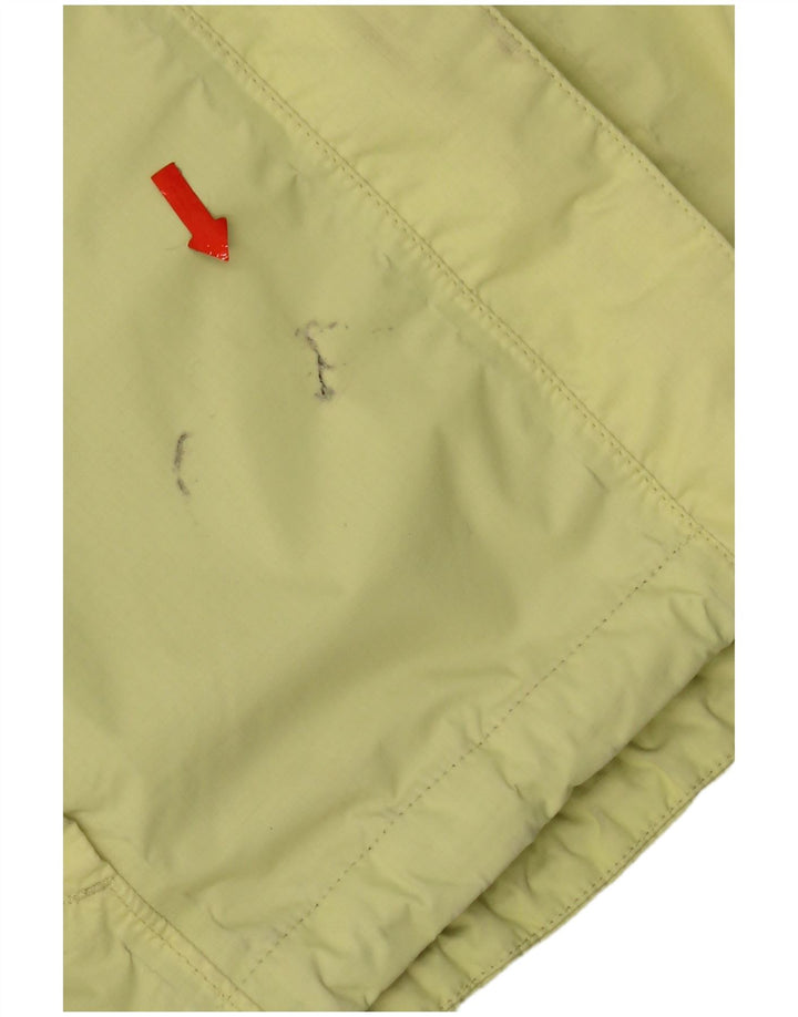The North Face Womens Hooded Rain Jacket UK 14 Medium Yellow Nylon