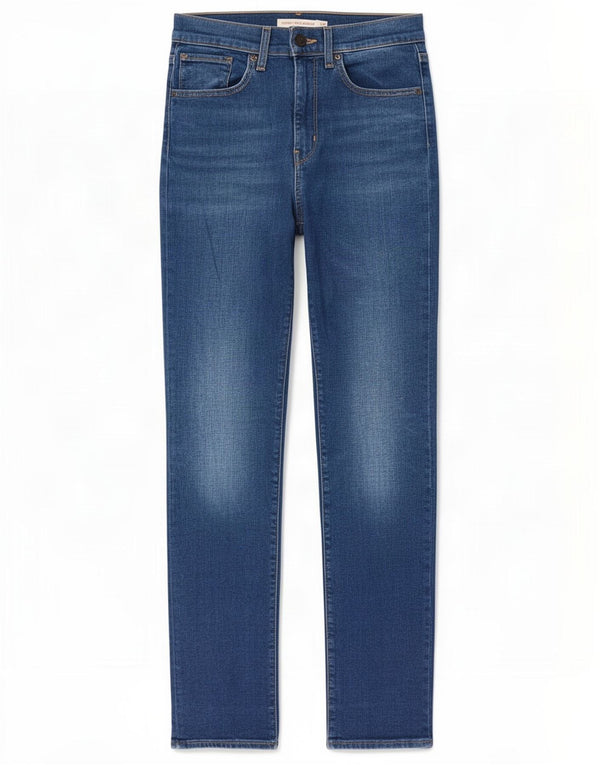 Levi's Womens 724 High Rise Straight Jeans W27 L30 Blue Cotton