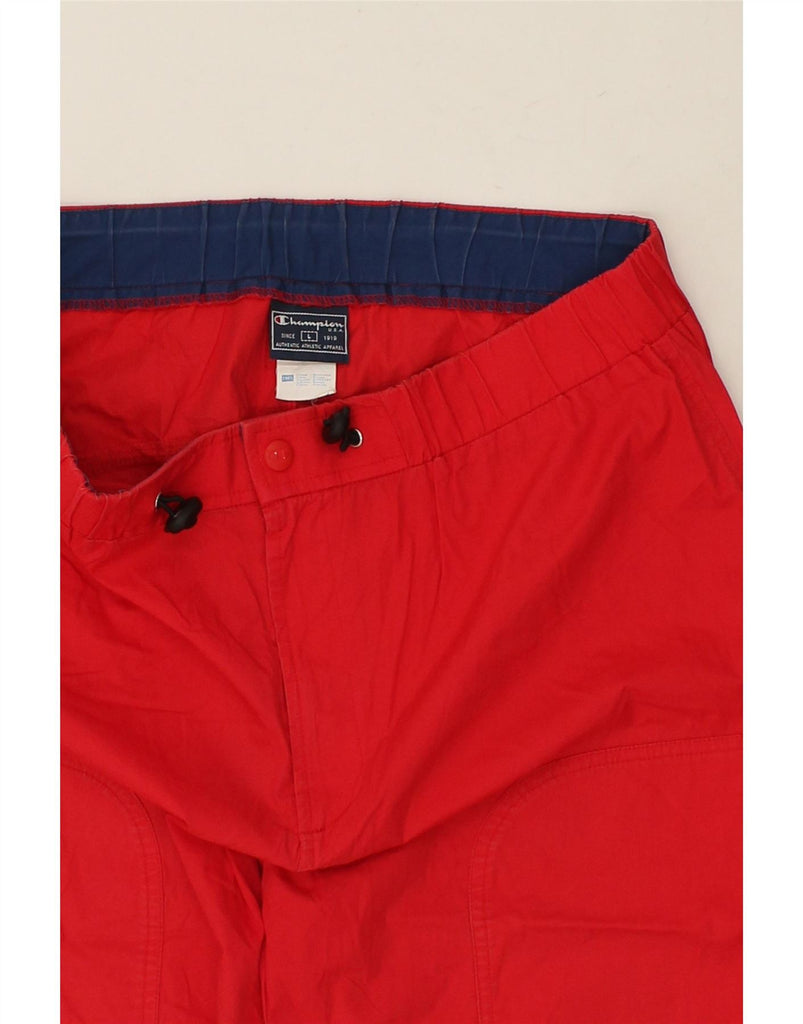 CHAMPION Mens Capri Tracksuit Trousers Large Red Cotton Vintage Champion and Second-Hand Champion from Messina Hembry 