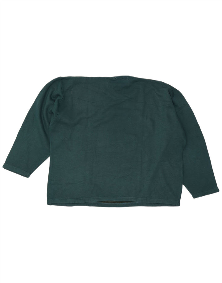 GREAT BAY Womens Graphic Oversized Sweatshirt Jumper UK 18 XL Green