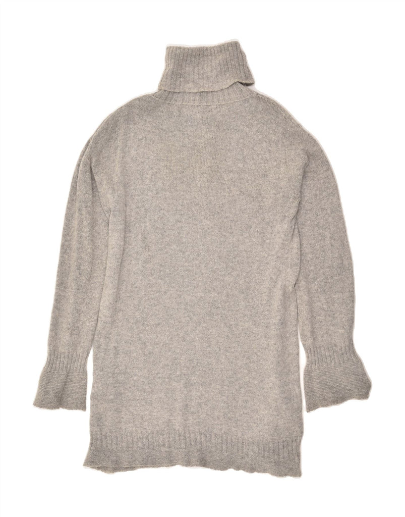 WOOLRICH Womens Roll Neck Jumper Dress UK 14 Medium Grey Acrylic | Vintage Woolrich | Thrift | Second-Hand Woolrich | Used Clothing | Messina Hembry 