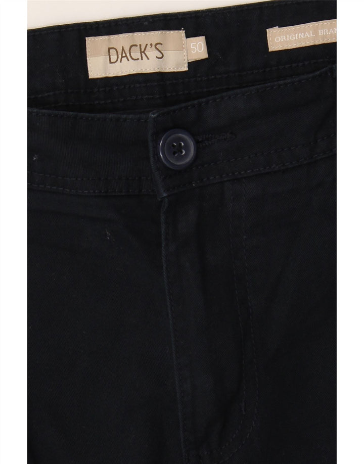 DACK'S Mens Regular Fit Chino Shorts IT 50 Large W35  Navy Blue Cotton Vintage Dack's and Second-Hand Dack's from Messina Hembry 