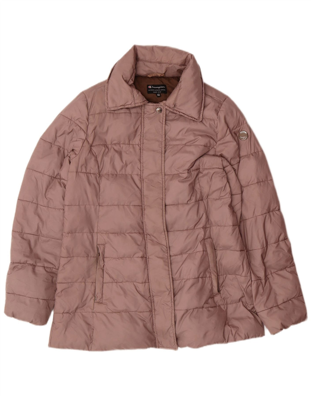CHAMPION Womens Padded Jacket IT 42 Medium Pink
