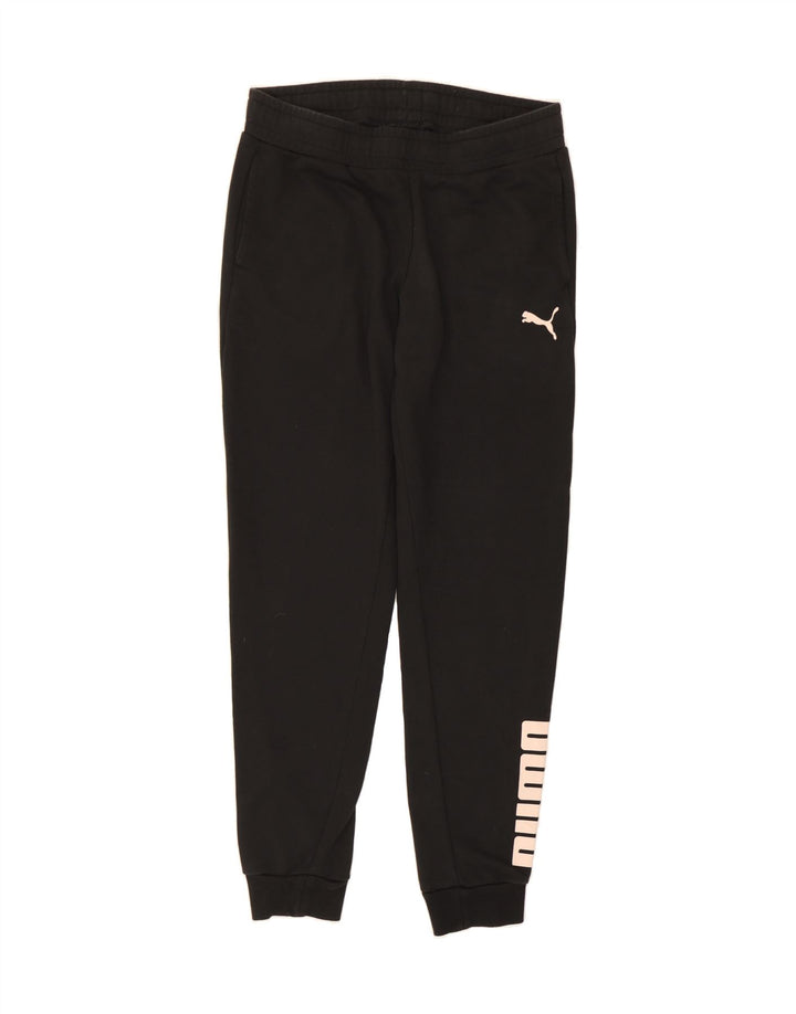 PUMA Womens Graphic Tracksuit Trousers Joggers UK 14 Medium  Black Vintage Puma and Second-Hand Puma from Messina Hembry 