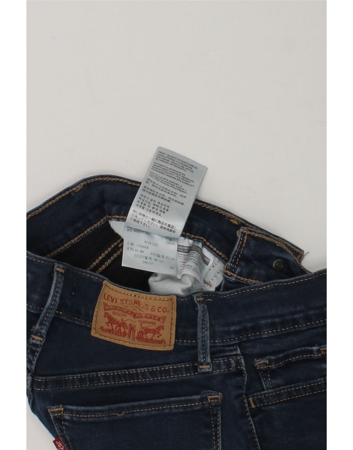 LEVI'S Womens 710 Super Skinny Jeans W24 L30 Navy Blue Cotton | Vintage Levi's | Thrift | Second-Hand Levi's | Used Clothing | Messina Hembry 