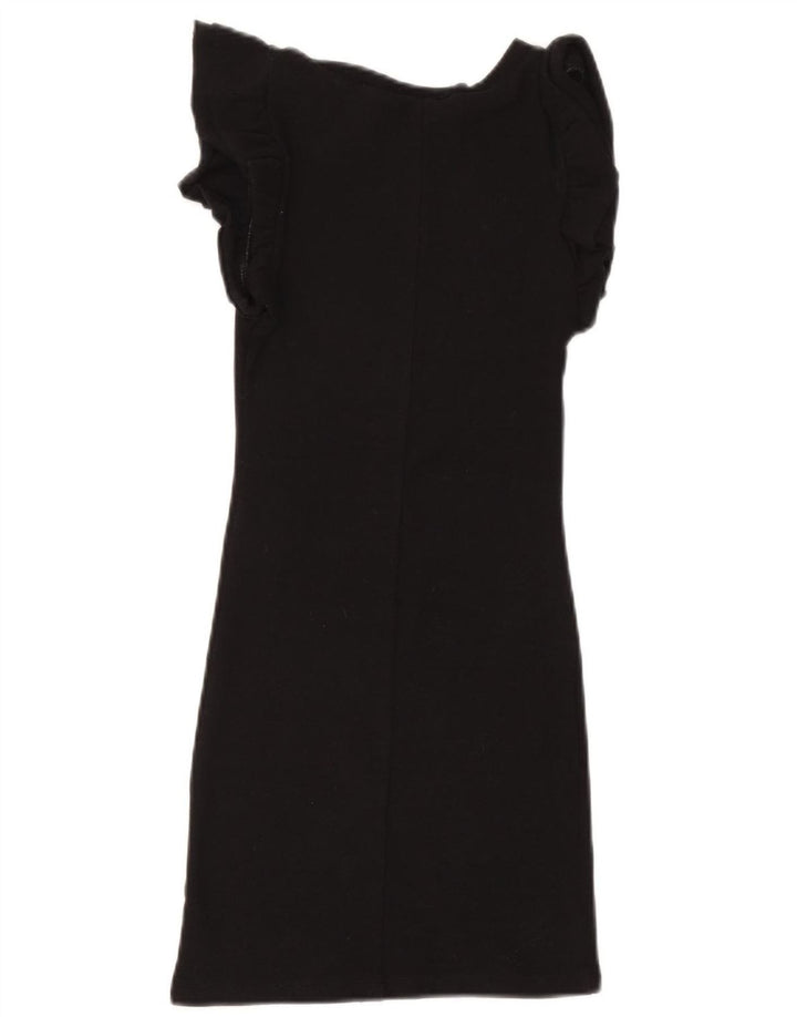 Zara Womens Sheath Dress UK 10 Small Black Cotton