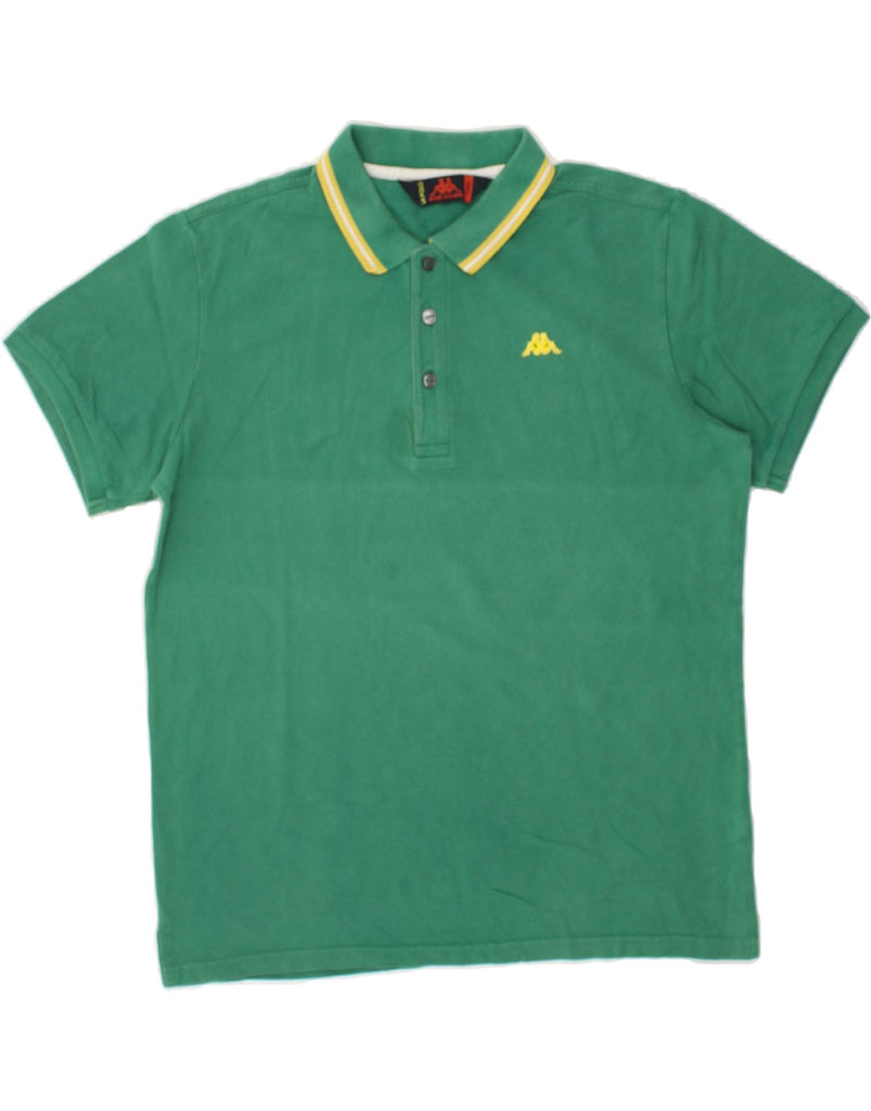 KAPPA Mens Polo Shirt Large Green Cotton | Vintage Kappa | Thrift | Second-Hand Kappa | Used Clothing | Messina Hembry 
