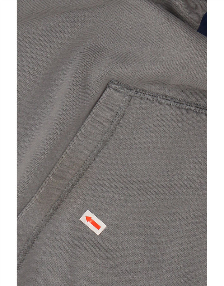 NIKE Mens Graphic Hoodie Jumper Large Grey Cotton