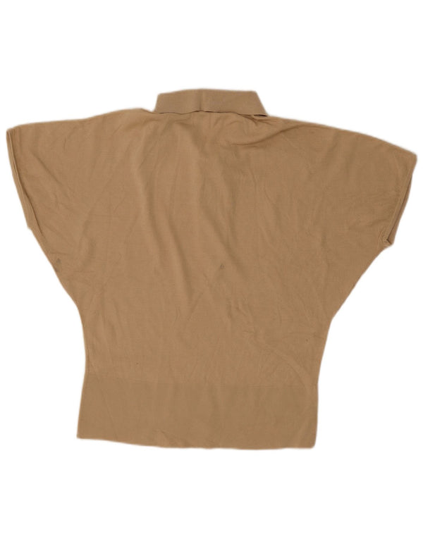 Cos Womens Batwing Polo Shirt UK  14 Medium Beige