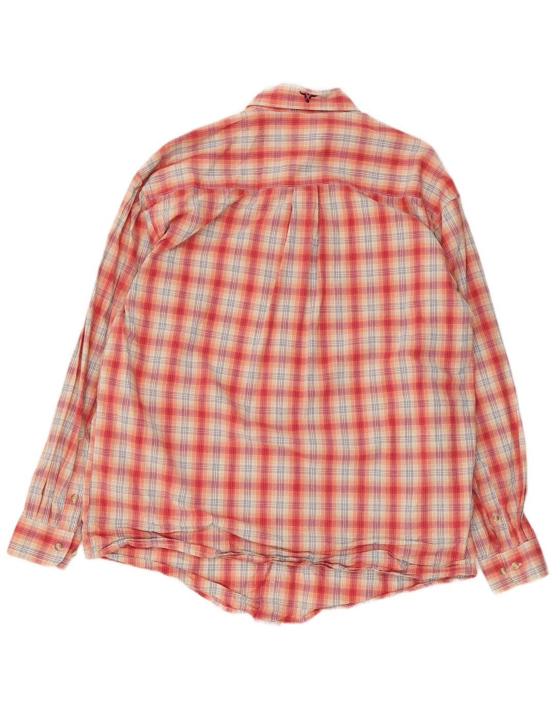 Wrangler Mens Shirt Large Red Check Cotton