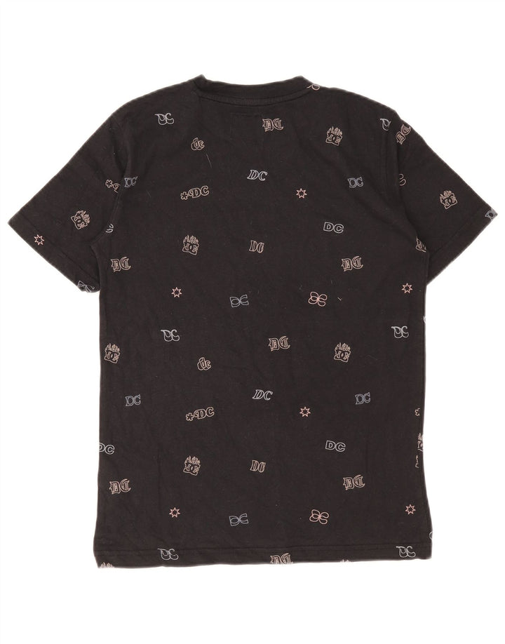 DC Boys Graphic T-Shirt Top 13-14 Years Large Black Cotton
