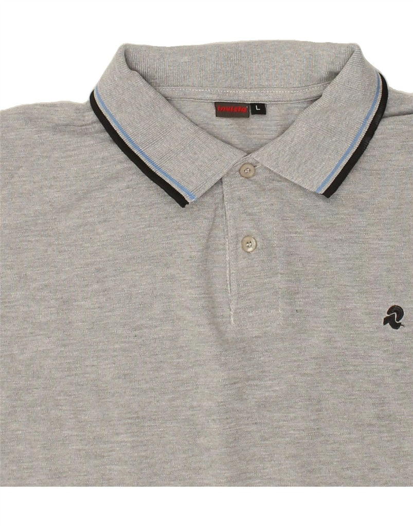 INVICTA Mens Polo Shirt Large Grey Cotton | Vintage Invicta | Thrift | Second-Hand Invicta | Used Clothing | Messina Hembry 