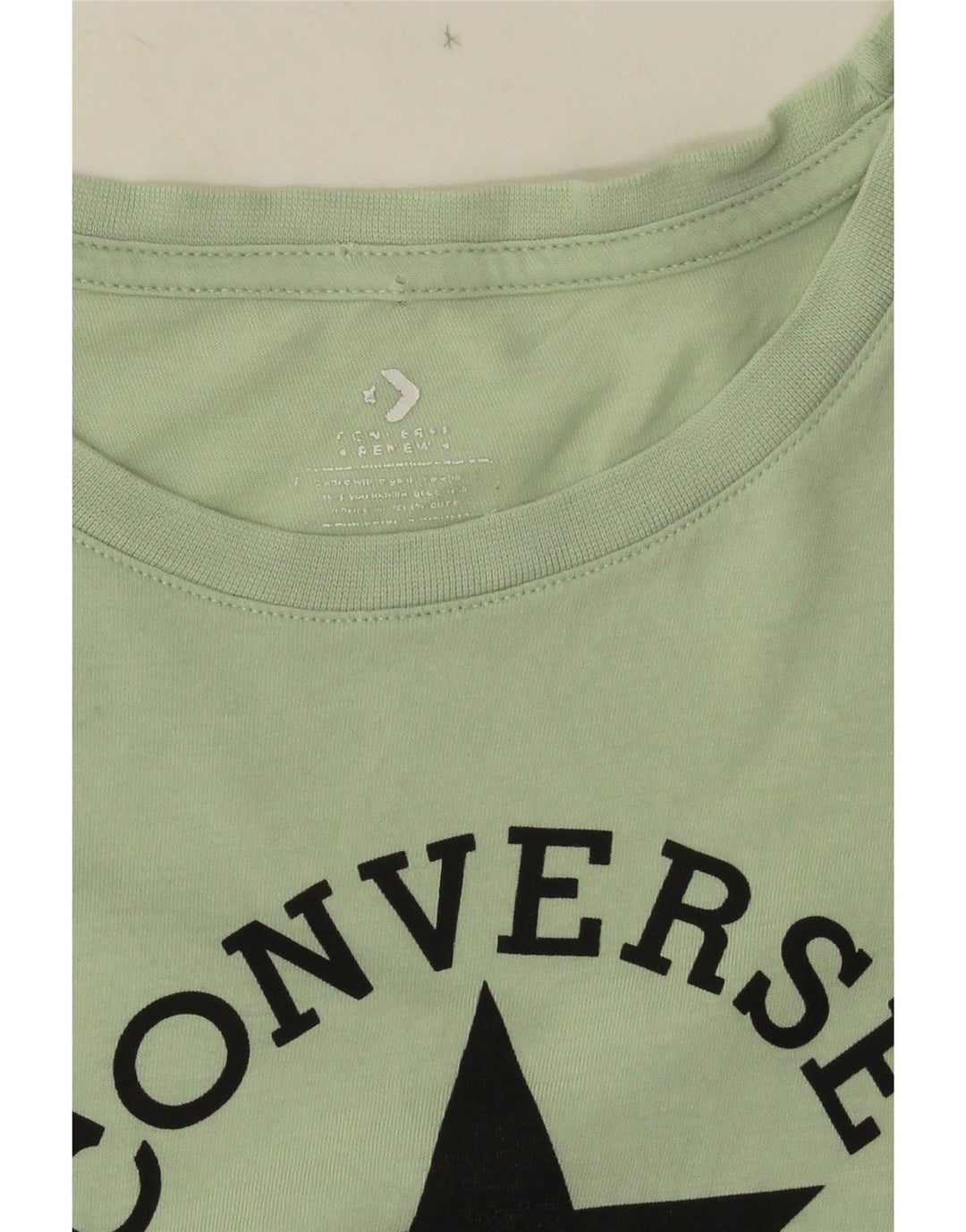 Converse Womens Graphic T-Shirt Top UK 10 Small Green