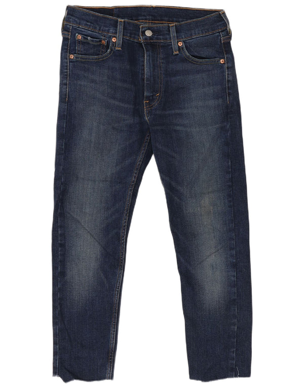 Levi's Mens 519 Hi-ball Cropped Skinny Jeans W30 L23 Navy Blue Cotton
