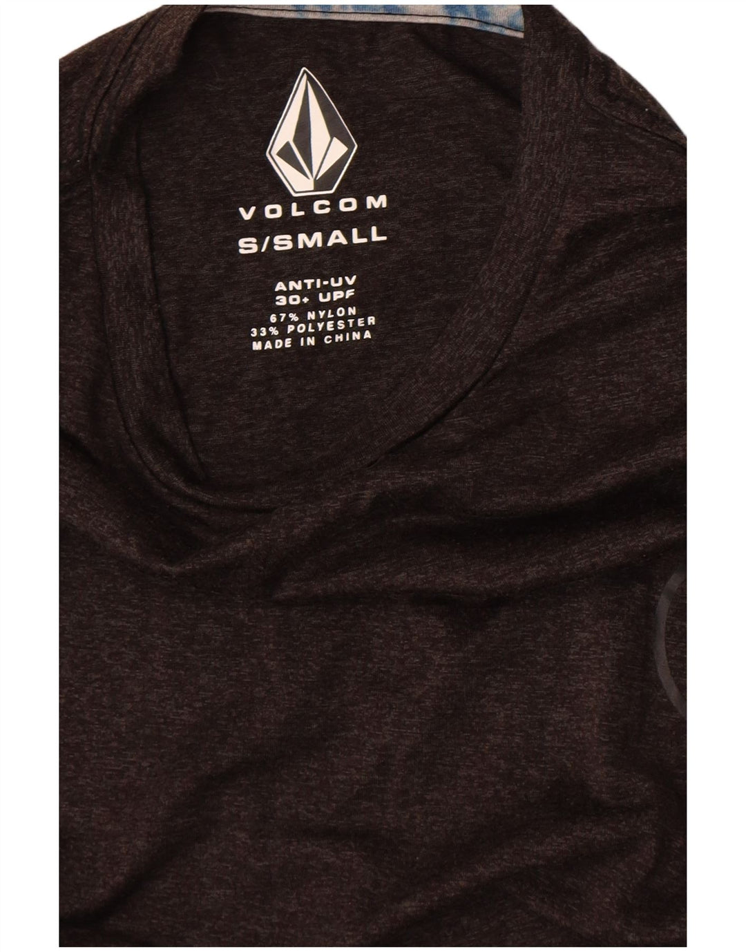 Volcom Mens T-Shirt Top Small Grey Flecked Nylon