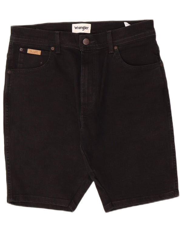 Wrangler Mens Texas Denim Shorts W30 Medium Black Cotton