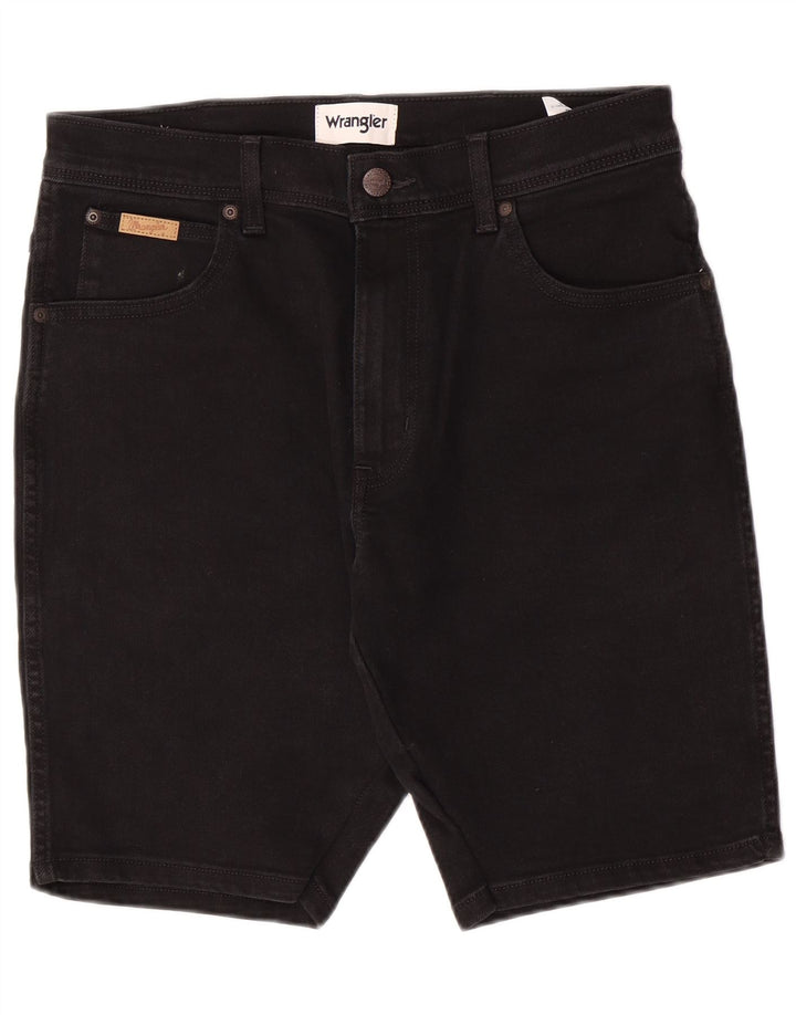 Wrangler Mens Texas Denim Shorts W30 Medium Black Cotton