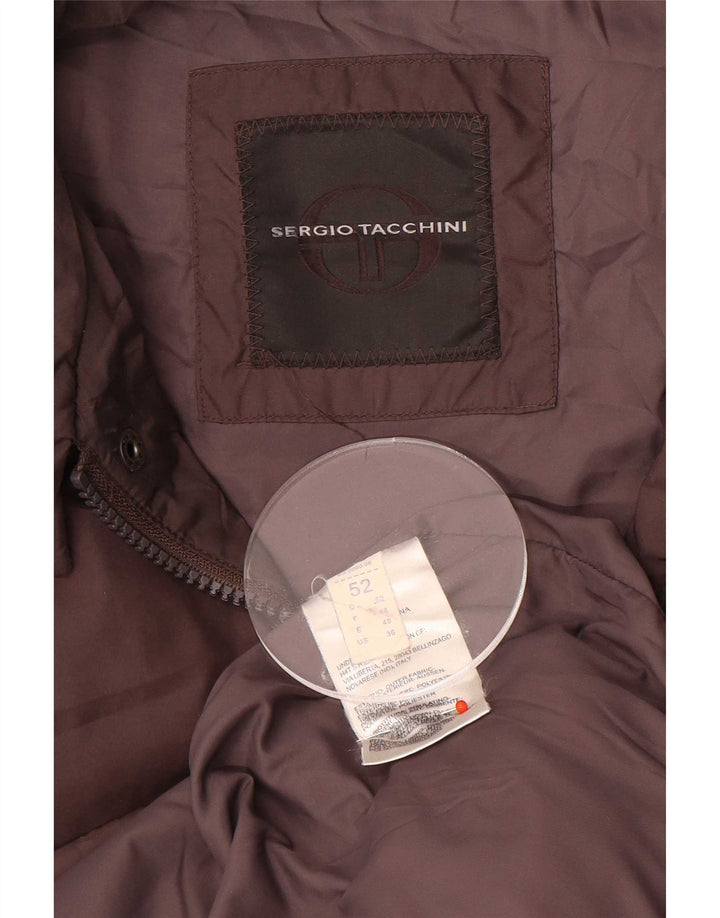 Sergio Tacchini Mens Padded Jacket IT 52 XL Brown Polyamide